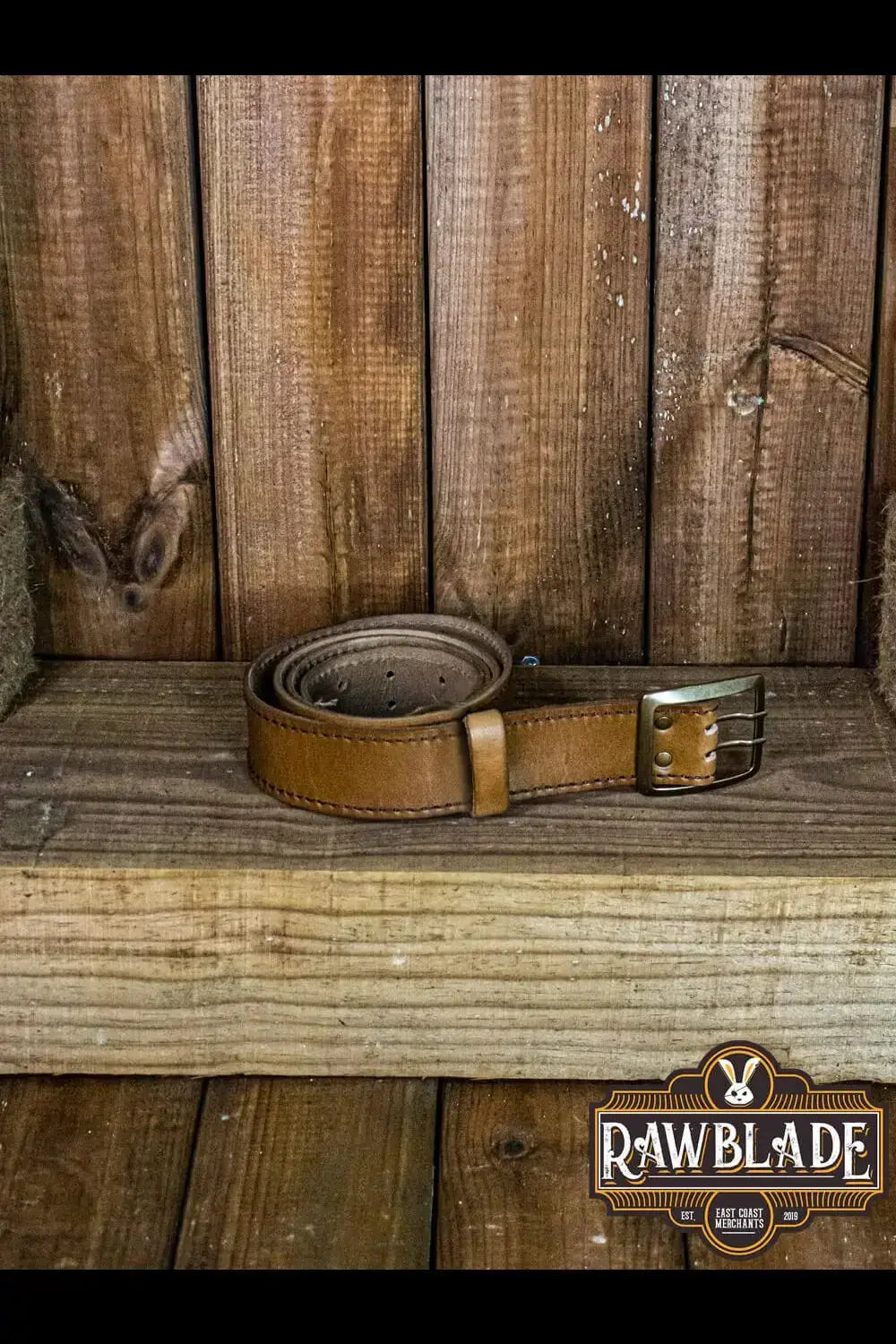 Adventurer Belt made of cowhide leather, showcasing medieval design and rustic texture.