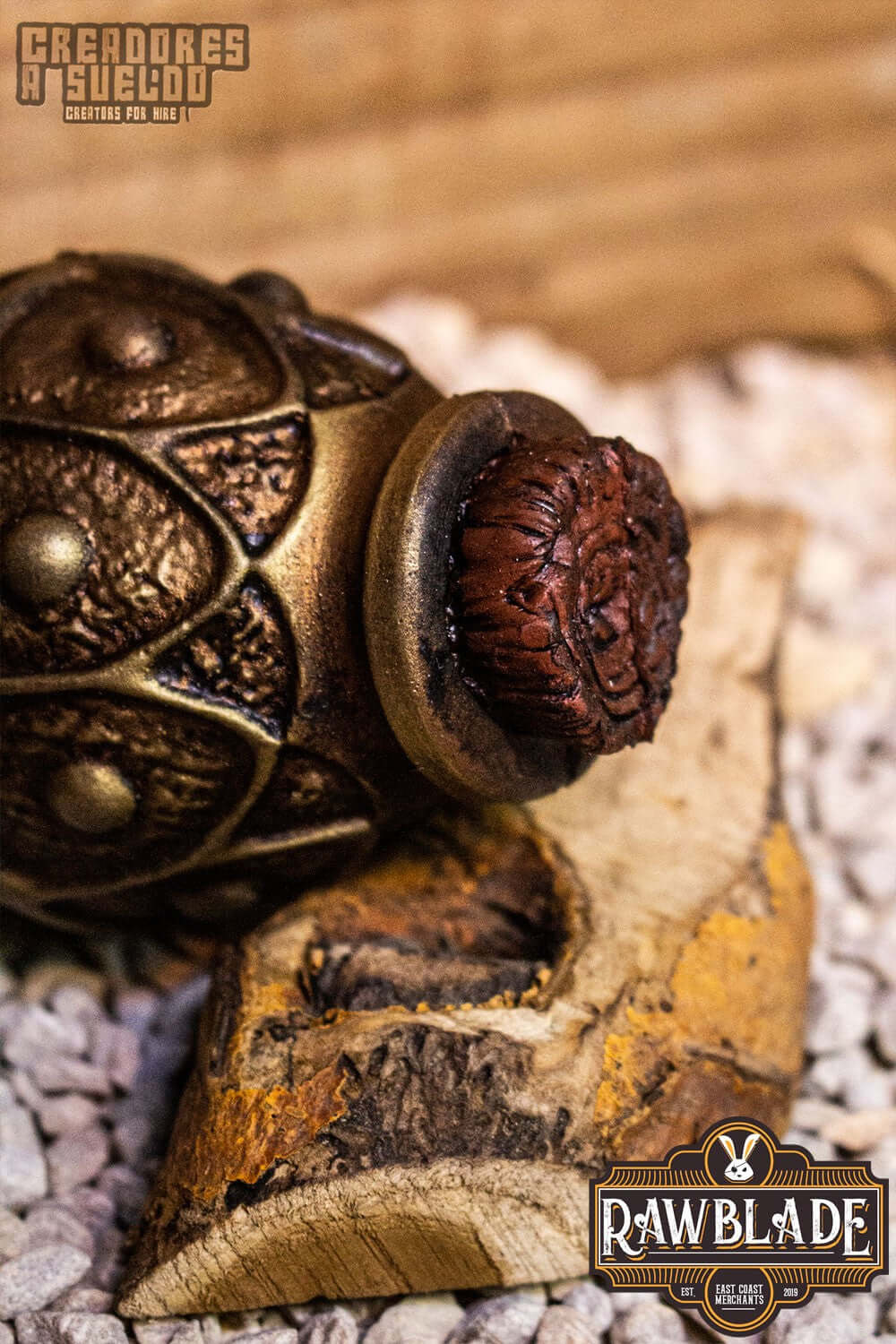 Close-up of the Alchemical Crock, showcasing its intricate design and textured surface, perfect for alchemists and mages.