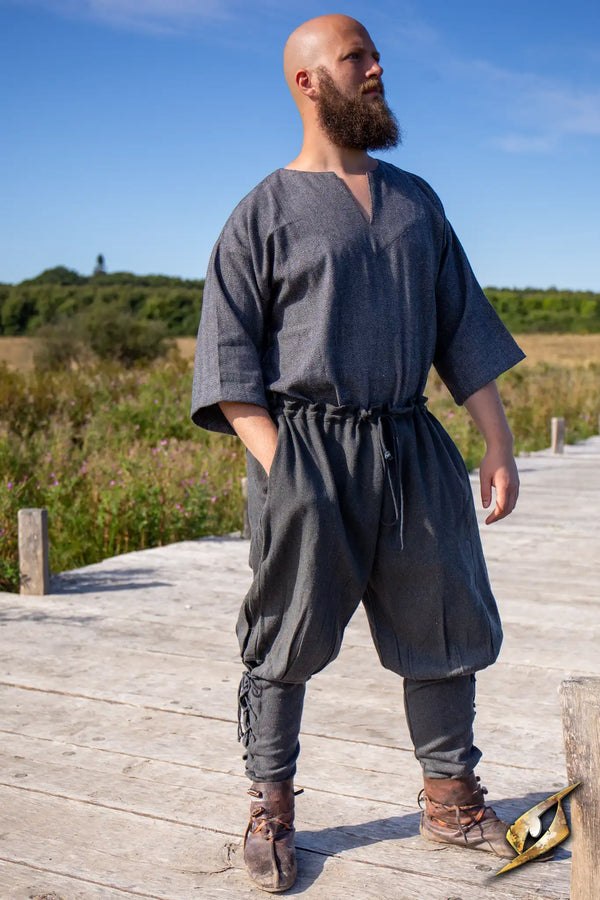 Pantalon viking Ari en coton à chevrons 19 Pantalon viking Ari – Vert
