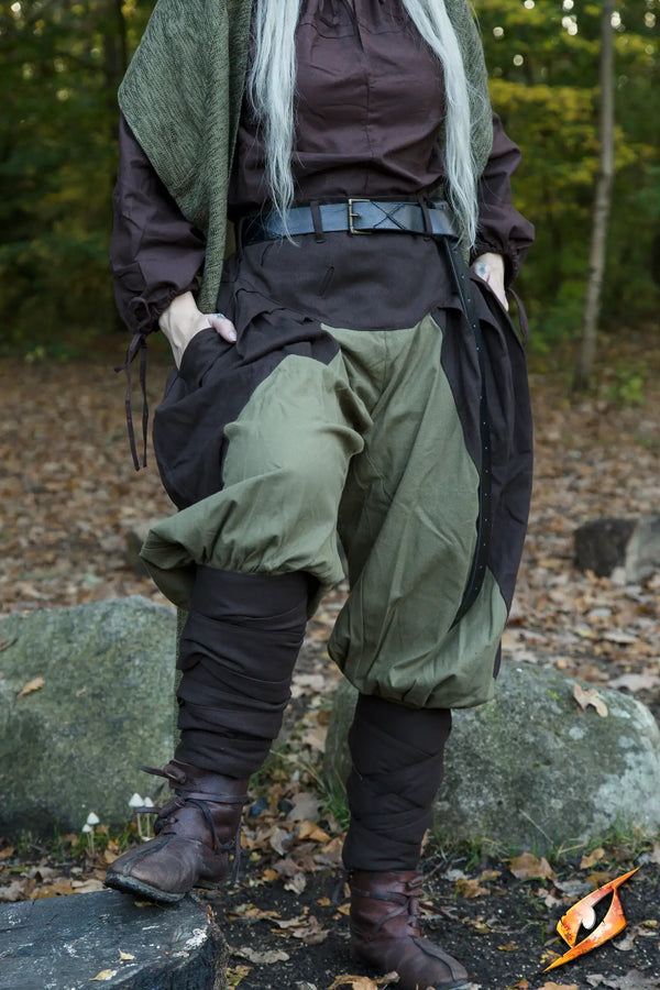 Pantalon Ignis en coton avec bandes molletières 19 Pantalon Ignis en coton – Vert et brun
