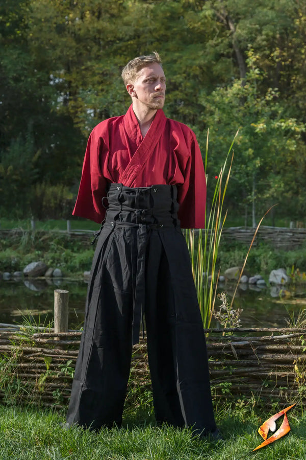 Pantalon Samurai en coton style hakama 19 Pantalon Samurai en coton – Noir