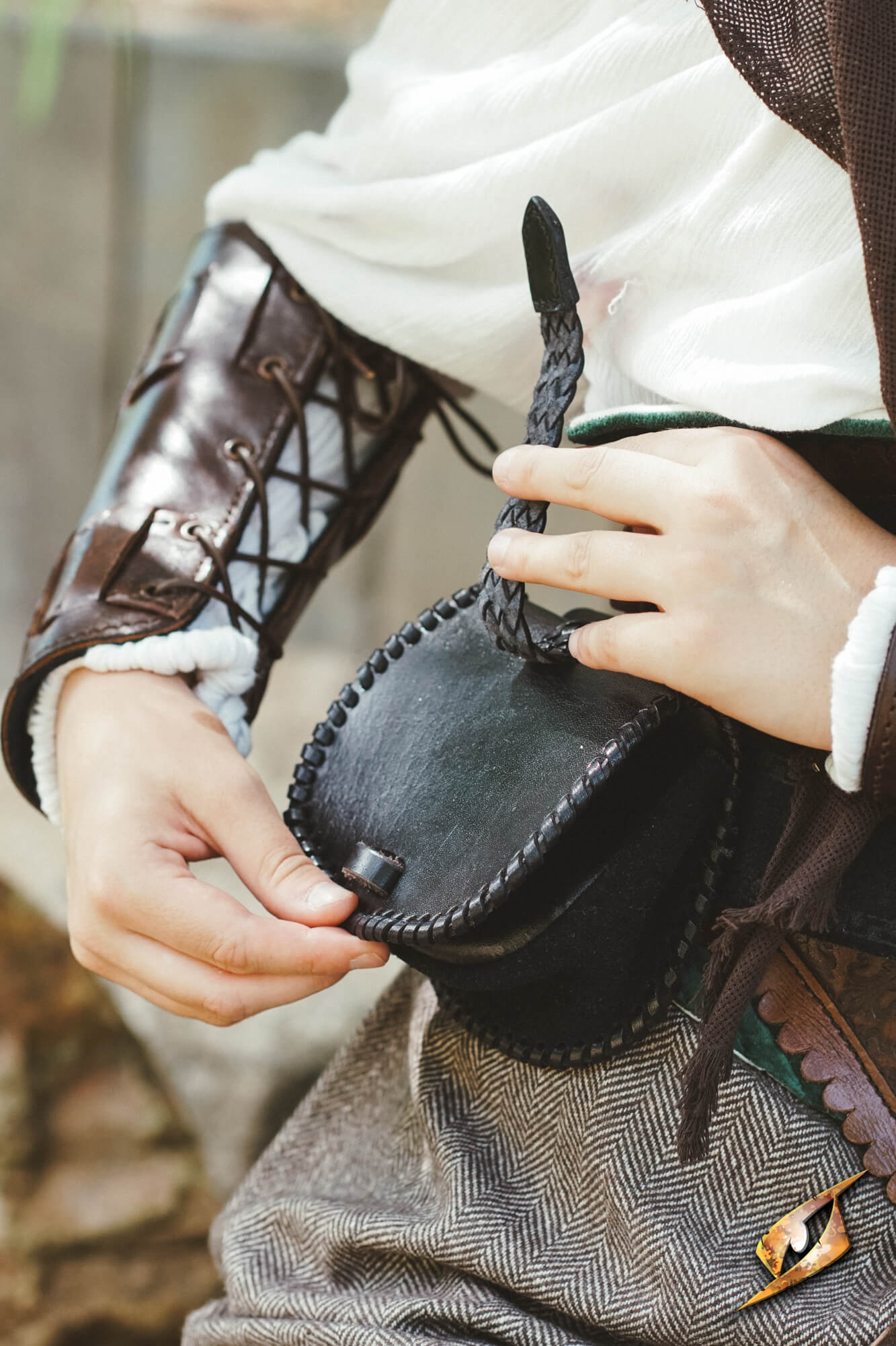 Medieval leather pouch - Small