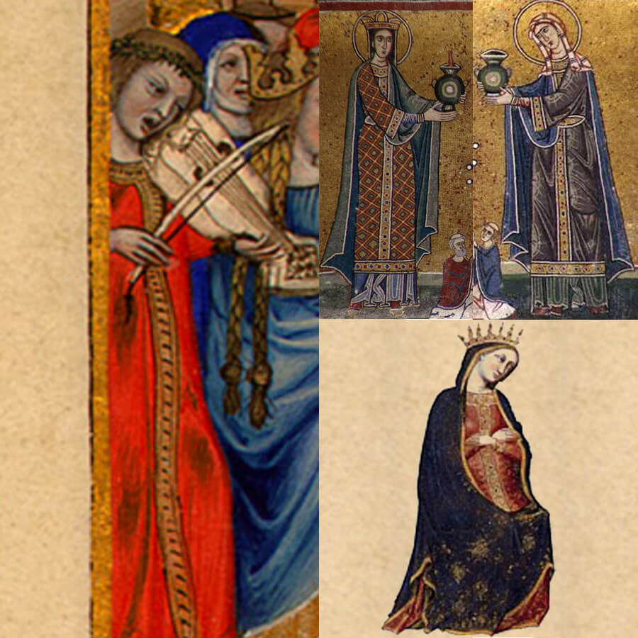 Overtunic Matilde historical inspiration from 12th to 14th century art