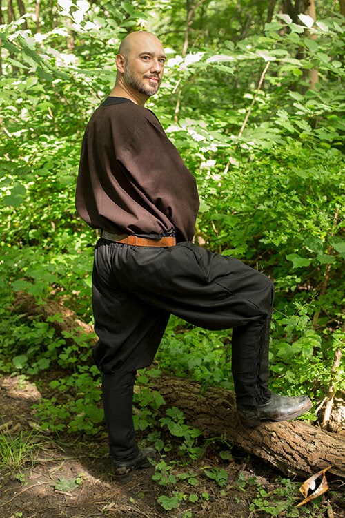 Medieval Cotton Pants with Woven Belt  Renaissance clothing, Medieval  clothing, Medieval pants