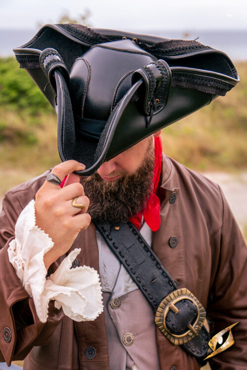 pirate leather hat