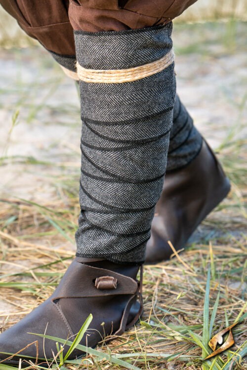 Wool and Linen Leg Wraps, Winingas, Viking Clothing