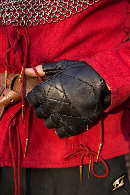 Celtic Leather Gloves - Brown
