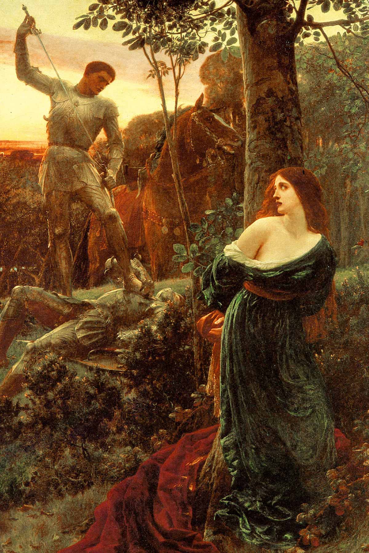 "Chivalry" (1885) by Sir Francis Bernard Dicksee