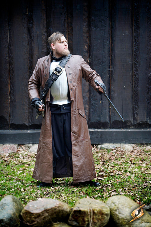 Leather frock coat hotsell