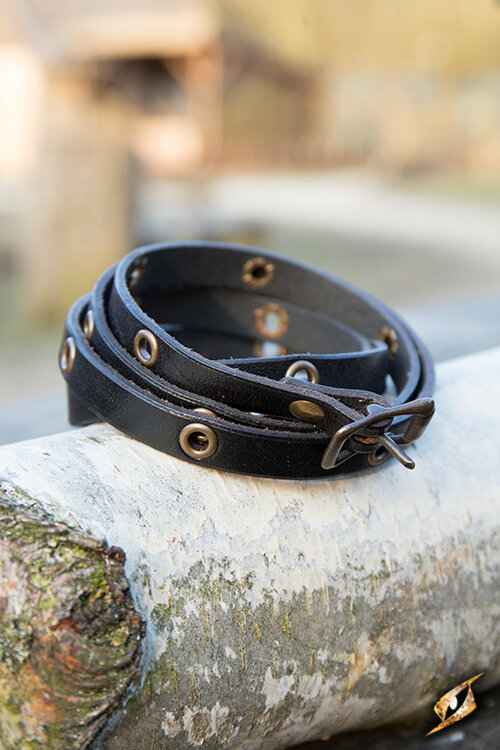 Dual Band Premium Black Leather Multi Strand Braided Bracelet for Men   Soni Fashion
